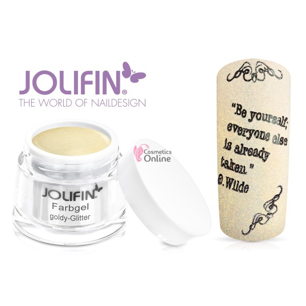 Gel UV Jolifin cu sclipici Goldy Glitter 5 ml